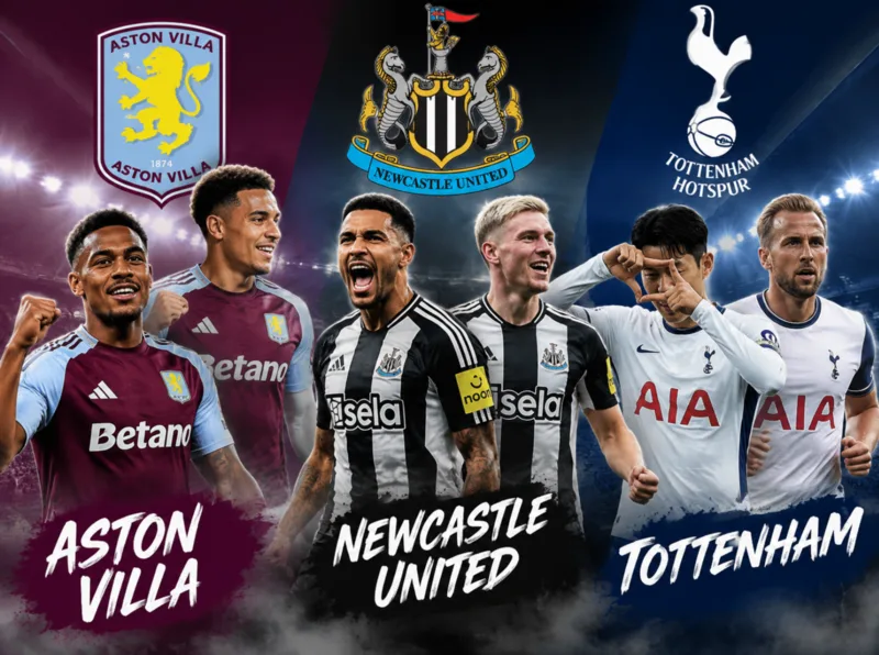 Aston Villa, Newcastle United và Tottenham nằm trong nhóm các CLB có khả năng cạnh tranh suất dự cúp châu Âu.