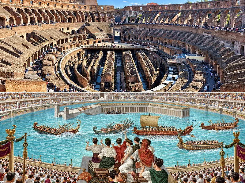 Khán đài đấu trường Colosseum phản ánh rõ sự phân tầng xã hội và vai trò của các sự kiện công cộng trong đế chế La Mã.