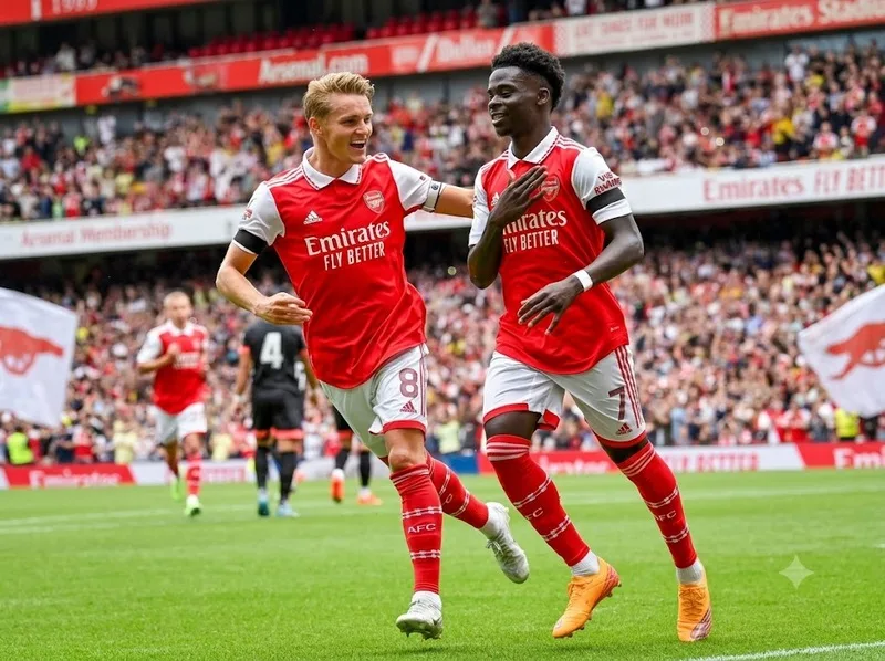 Không chỉ đóng góp chuyên môn, Martin Odegaard còn thể hiện vai trò thủ quân Arsenal qua khả năng dẫn dắt và giữ sự bình tĩnh trên sân.